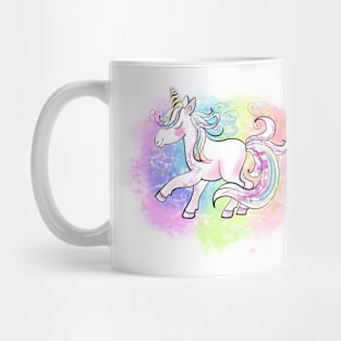 Fairy unicorn with rainbow T shirt Mug
